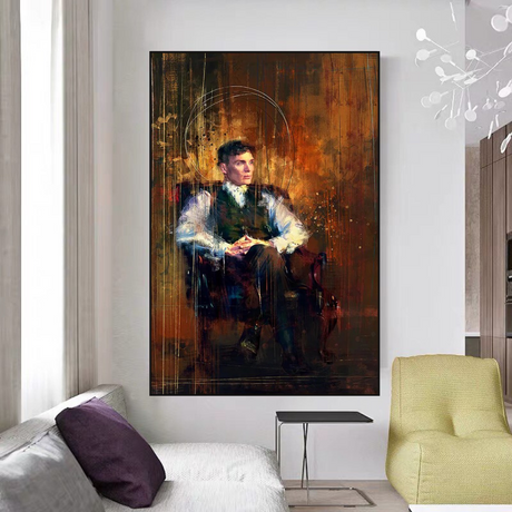 ChandeliersDecor.com-Wall Posters-Tommy Shelby Peaky Blinders Drama Canvas Wall Art