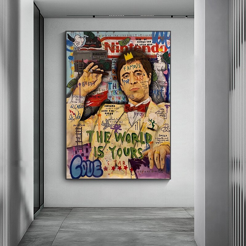 ChandeliersDecor.com-Godfather Wall Art-Tony Montana Poster - Official Scarface Merchandise