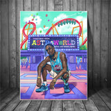 ChandeliersDecor.com-Wall Posters-Travis Scott Pop Street Art Canvas Wall Art - Astroworld Collection