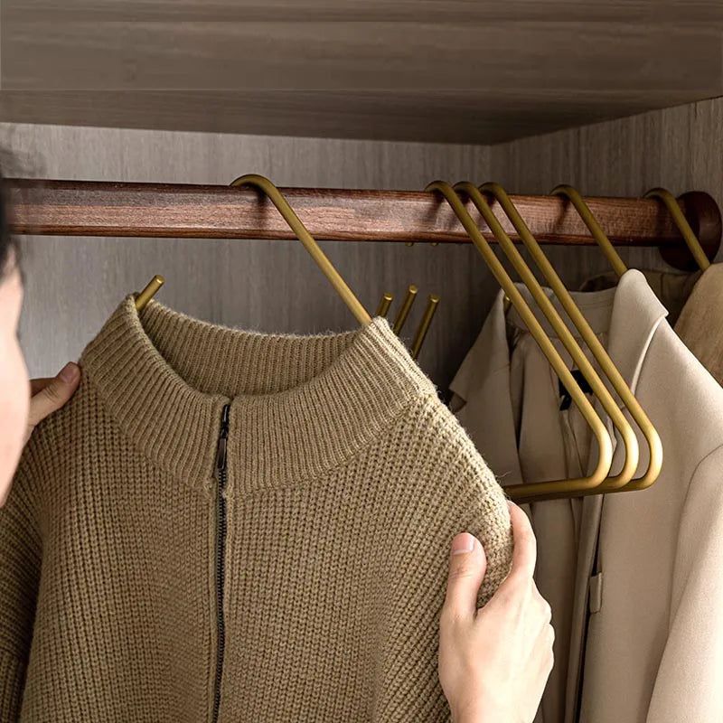 ChandeliersDecor.com-Drying Racks & Hangers-Triangle Clothes Hangers 5pcs Solid Metal