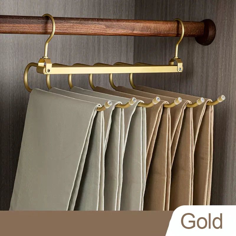ChandeliersDecor.com-Drying Racks & Hangers-Trousers 6 in 1 Folding 360° Rotatable Aluminium Alloy Hangers