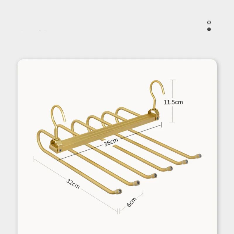 ChandeliersDecor.com-Drying Racks & Hangers-Trousers 6 in 1 Folding 360° Rotatable Aluminium Alloy Hangers