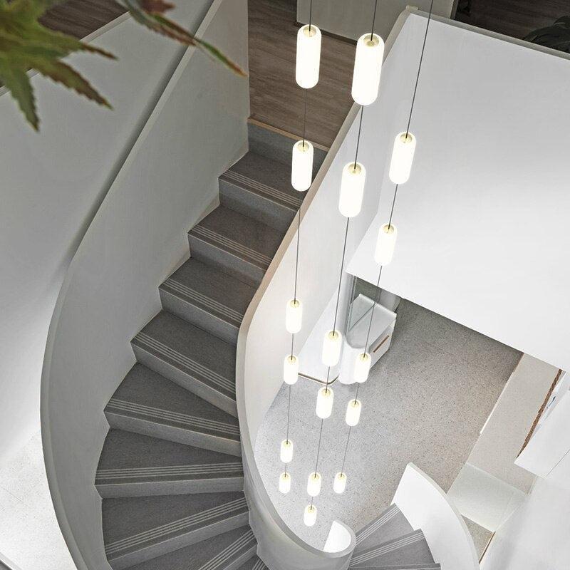 ChandeliersDecor.com-Staircase Chandelier-Tubes: Staircase Chandelier - Exquisite Lighting Solution