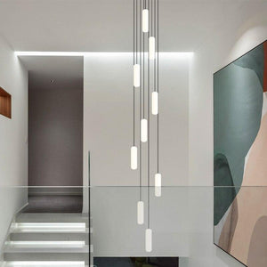 ChandeliersDecor.com-Staircase Chandelier-Tubes: Staircase Chandelier - Exquisite Lighting Solution