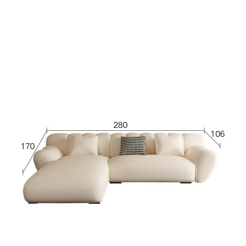 ChandeliersDecor.com-Sofa Set-Tulip Loveseat Lounge Corner Sofa Set