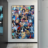 ChandeliersDecor.com-Musicians Wall Art-TuPac Biggie Smalls Poster: Hip Hop Legends Canvas Wall Art