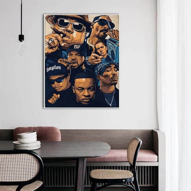 ChandeliersDecor.com-Musicians Wall Art-Tupac Poster: Gang Wall Art of Tupac and Biggie Smalls