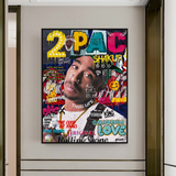 ChandeliersDecor.com-Musicians Wall Art-TuPac Rapper Canvas Wall Art: Unique & Vibrant Designs
