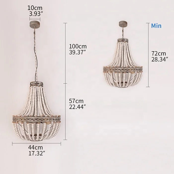 ChandeliersDecor.com-Chandeliers-Turquoise Enclosed Chandelier – Mediterranean Retro Pendant Light