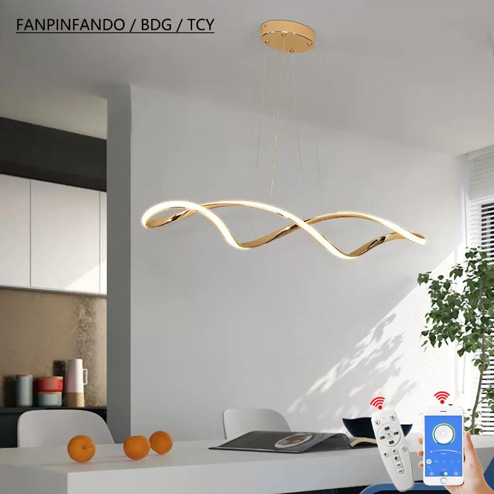 ChandeliersDecor.com-Chandeliers-Twirl Chandelier - Unmatched Elegance for Kitchen Island