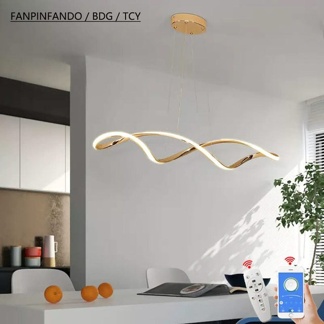 ChandeliersDecor.com-Chandeliers-Twirl Chandelier - Unmatched Elegance for Kitchen Island