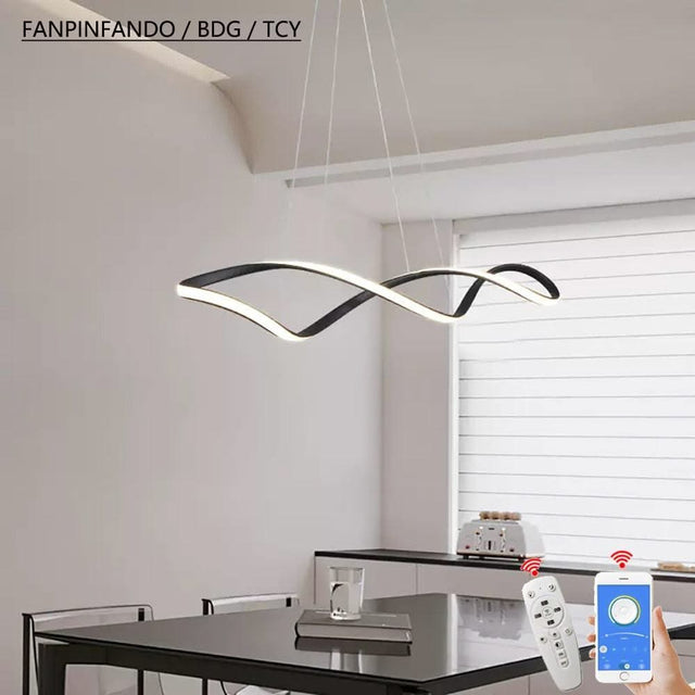 ChandeliersDecor.com-Chandeliers-Twirl Chandelier - Unmatched Elegance for Kitchen Island