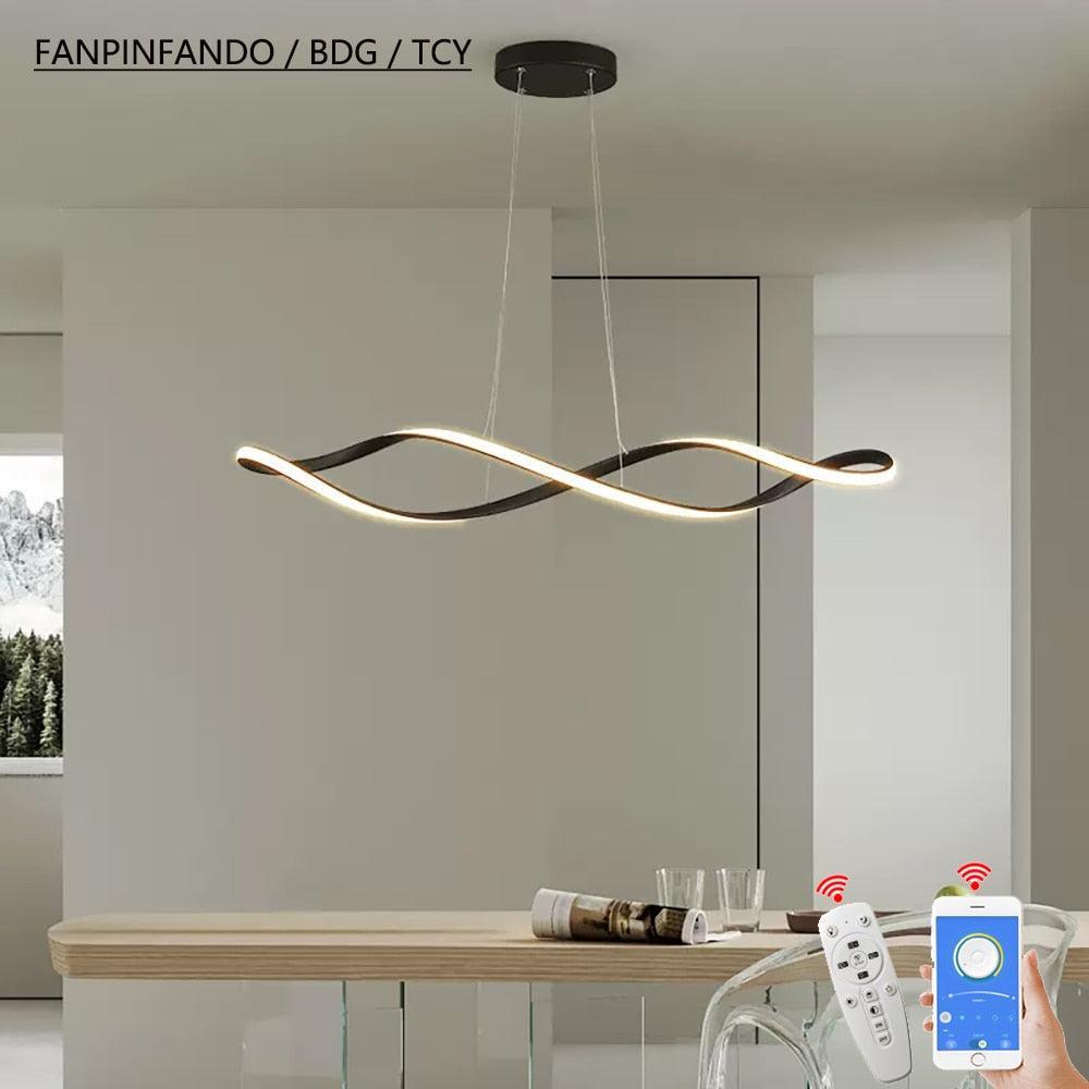 ChandeliersDecor.com-Chandeliers-Twirl Chandelier - Unmatched Elegance for Kitchen Island