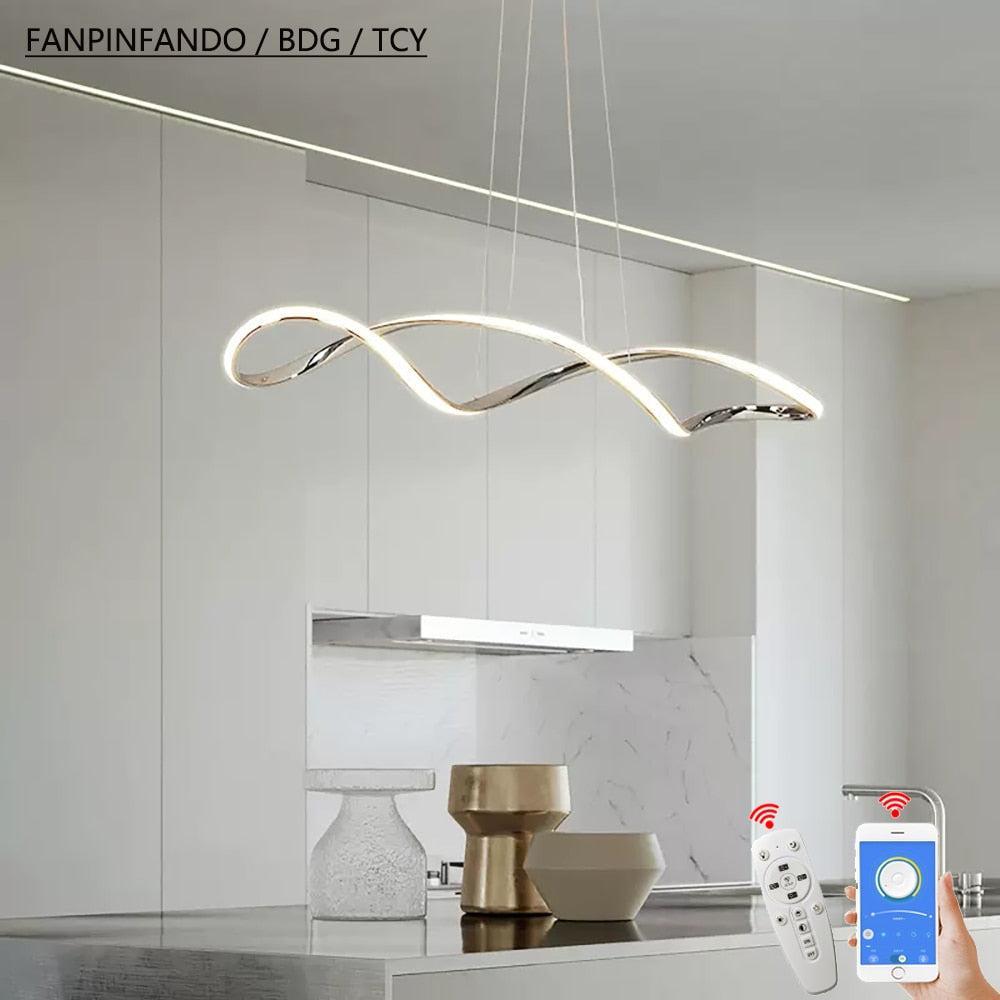 ChandeliersDecor.com-Chandeliers-Twirl Chandelier - Unmatched Elegance for Kitchen Island