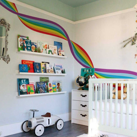 ChandeliersDecor.com-Twisted Rainbow Wall Decal for Kids Room | Kids Room Wall Decal