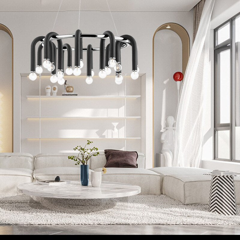ChandeliersDecor.com-Chandeliers-U Shape Tube Chandelier - Exclusive Lighting Fixture