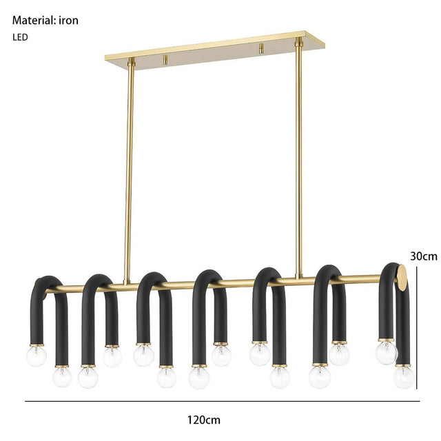 U Shape Tube Chandelier - Exclusive Lighting Fixture-ChandeliersDecor.com