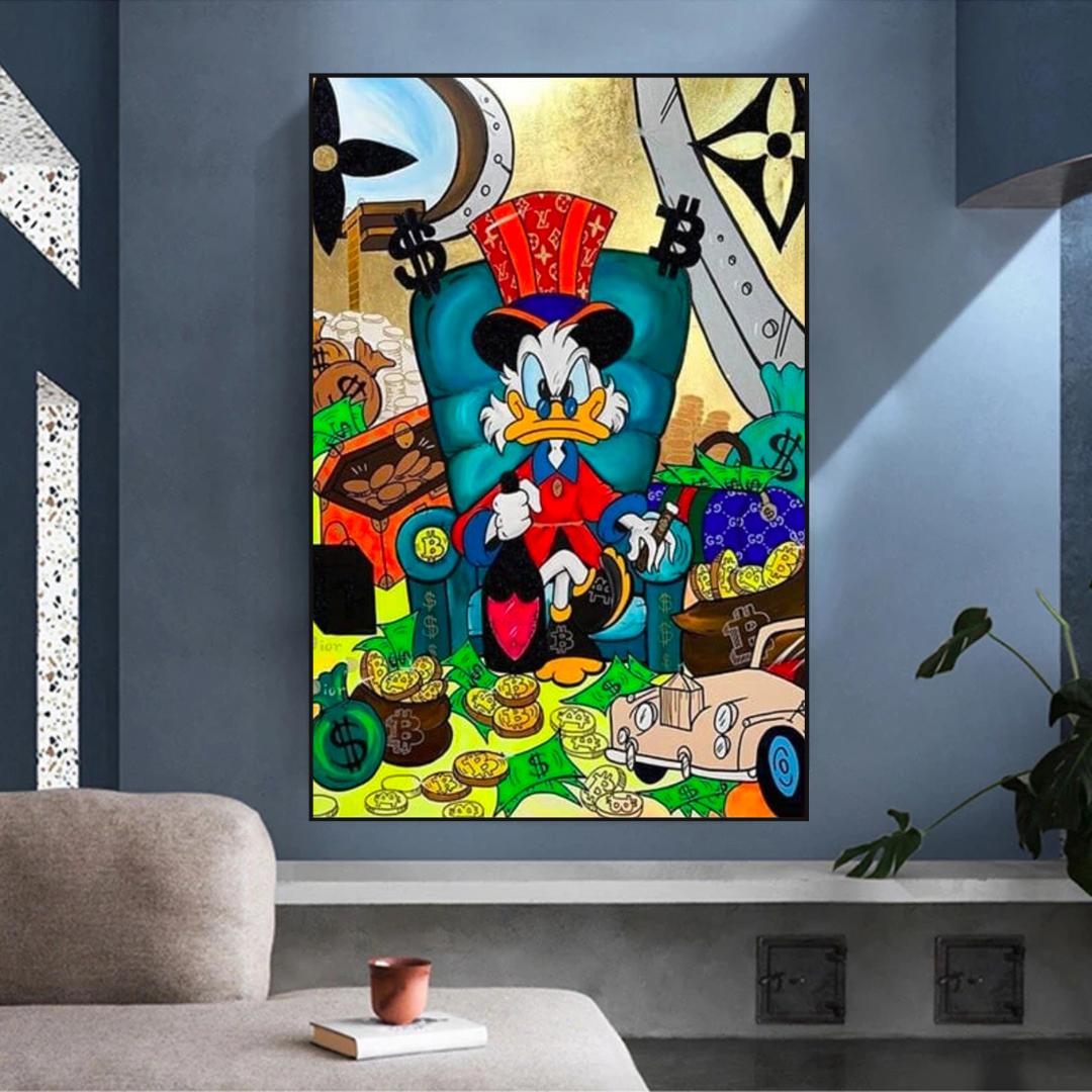 ChandeliersDecor.com-Scrooge McDuck Wall Art-Uncle Scrooge Canvas Wall Art – Exclusive Collection