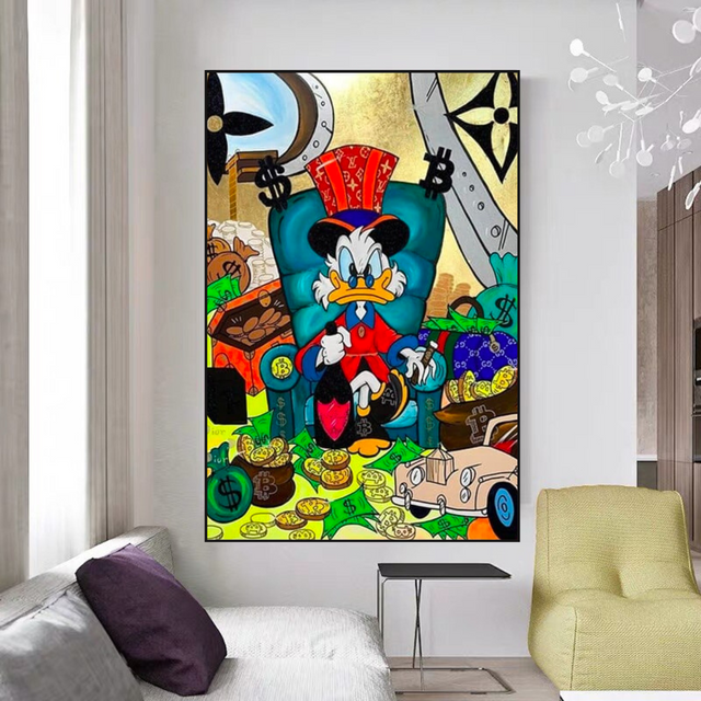 ChandeliersDecor.com-Scrooge McDuck Wall Art-Uncle Scrooge Canvas Wall Art – Exclusive Collection
