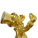 ChandeliersDecor.com-Supreme Sculptures-Uncle Scrooge McDuck Gold Millionaire Electroplated Statue Ornament