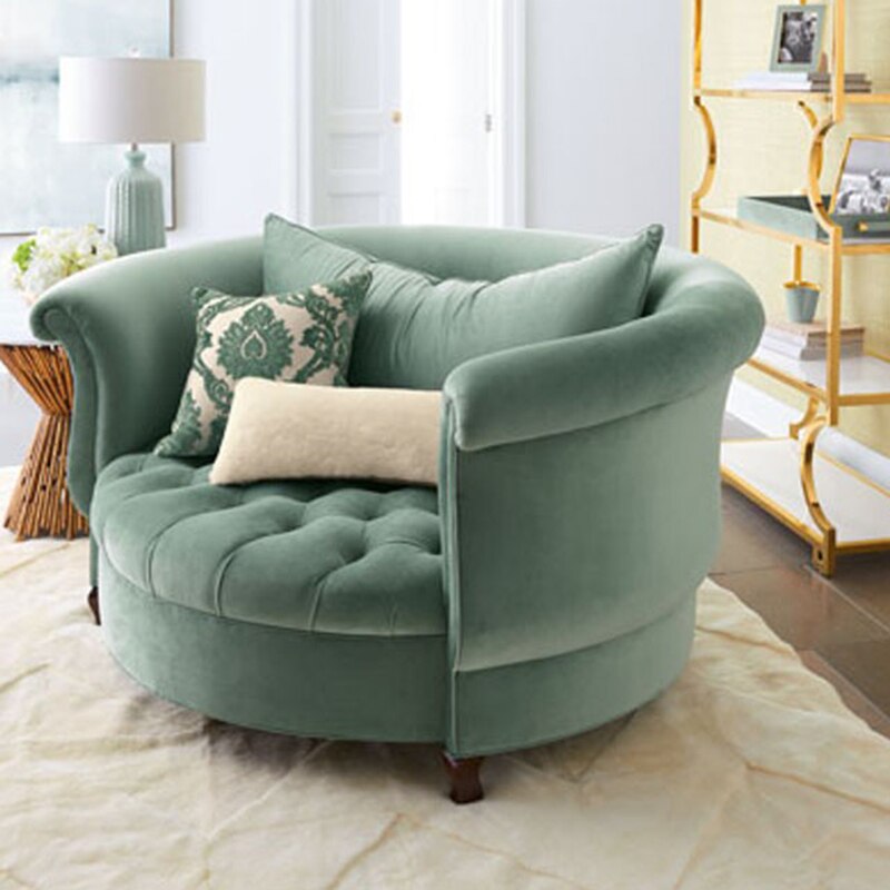 ChandeliersDecor.com-Furniture-Velvet Sofa Chair: Ergonomic Style Combined