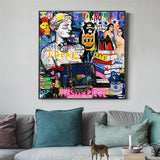 ChandeliersDecor.com-Wall Posters-Venus Graffiti Abstract Canvas Painting - Character Portrait Wall Decor