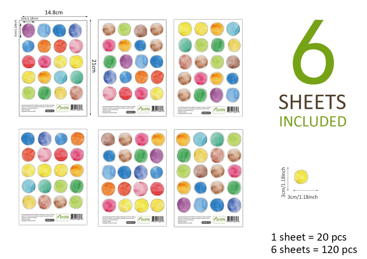 ChandeliersDecor.com-Kids Room Nursery Decals-Vigor Style Heart Rainbow with Dots Colorful PVC Wall Stickers
