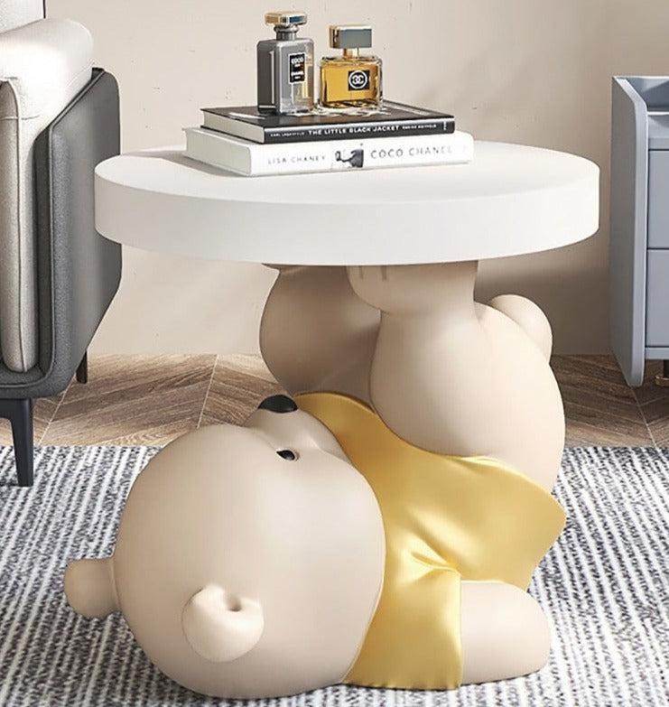 ChandeliersDecor.com-Kids Statues-Vigorous Bear Statue Side Table Ornament