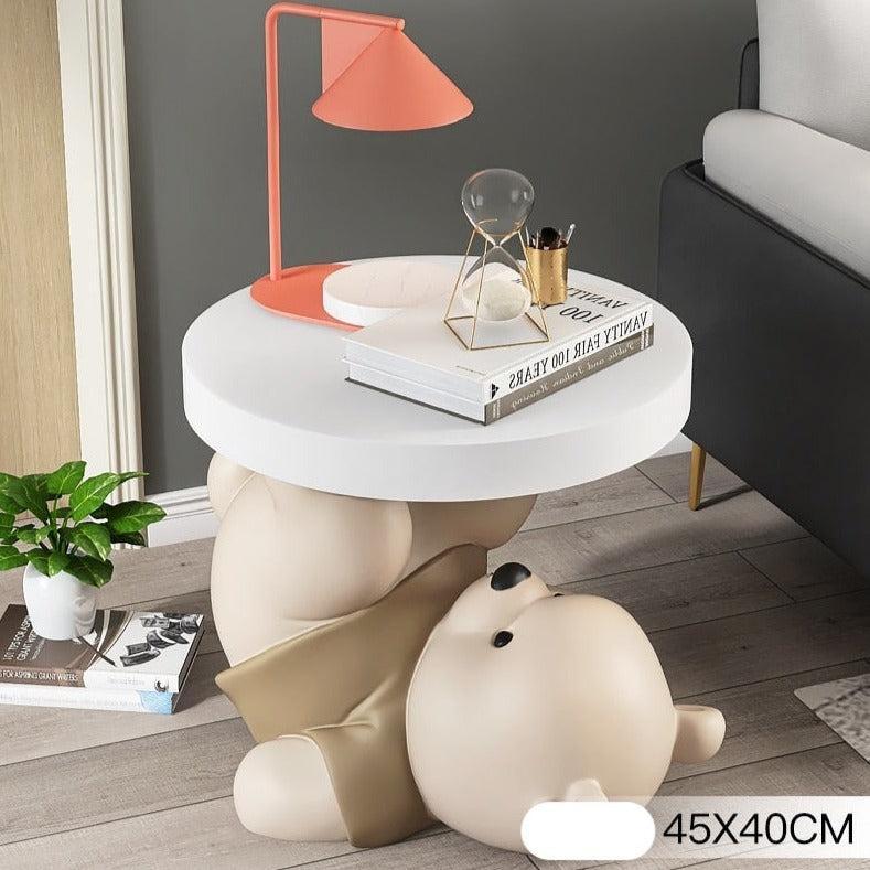 ChandeliersDecor.com-Kids Statues-Vigorous Bear Statue Side Table Ornament