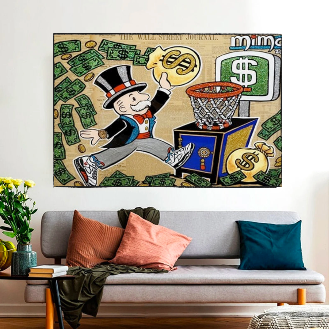 ChandeliersDecor.com-Monopoly Wall Poster-Vintage Alec Monopoly and Richie Canvas Print