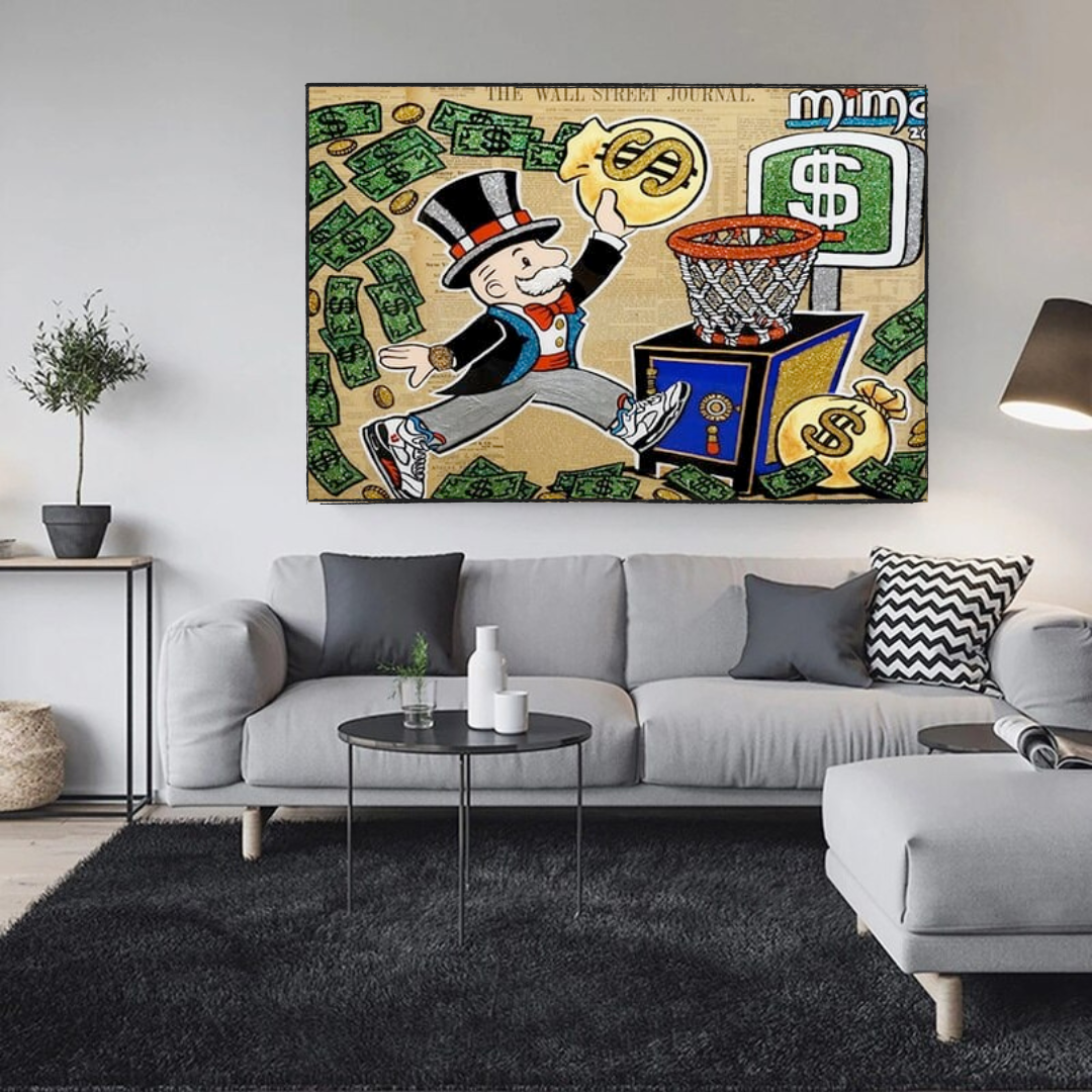 ChandeliersDecor.com-Monopoly Wall Poster-Vintage Alec Monopoly and Richie Canvas Print