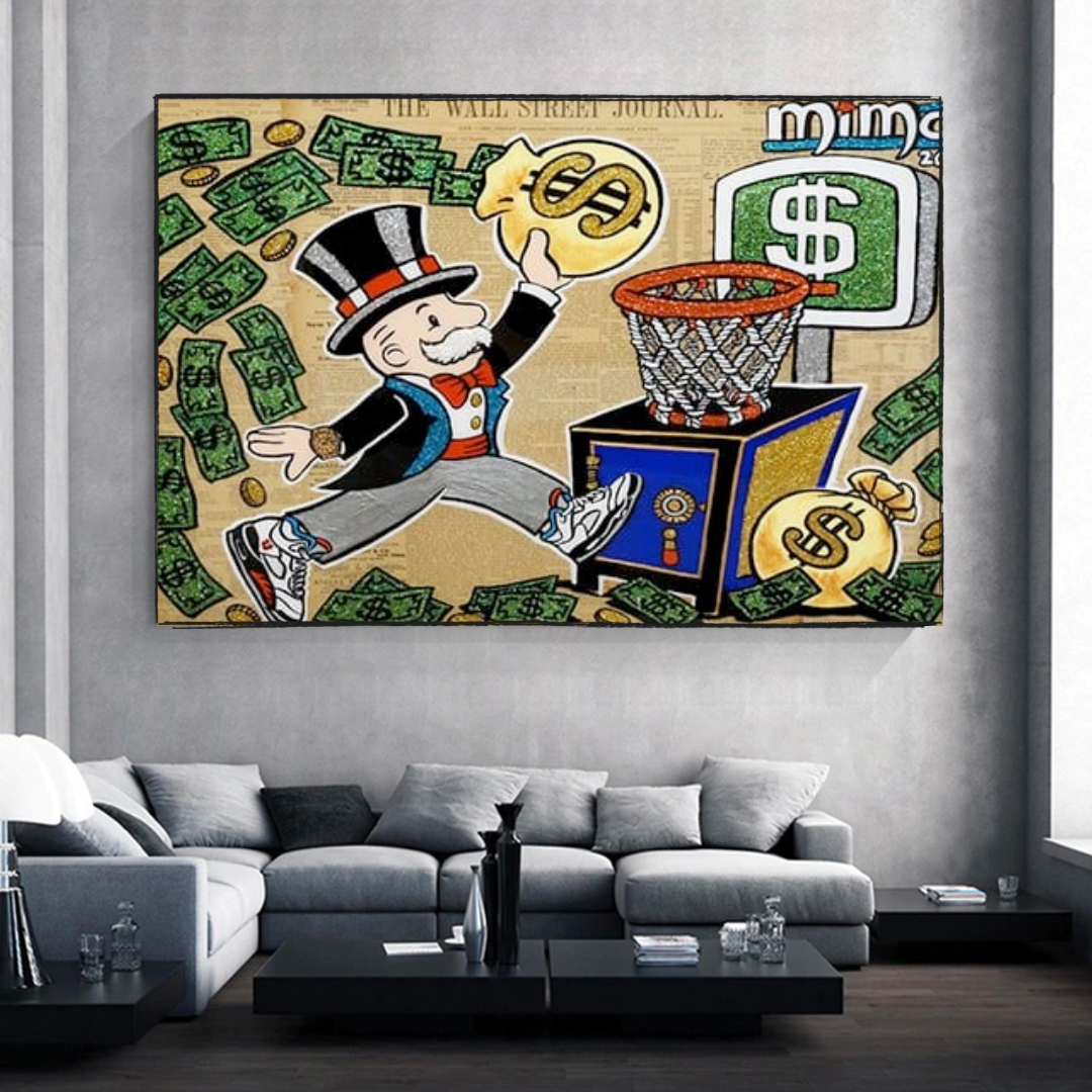 ChandeliersDecor.com-Monopoly Wall Poster-Vintage Alec Monopoly and Richie Canvas Print