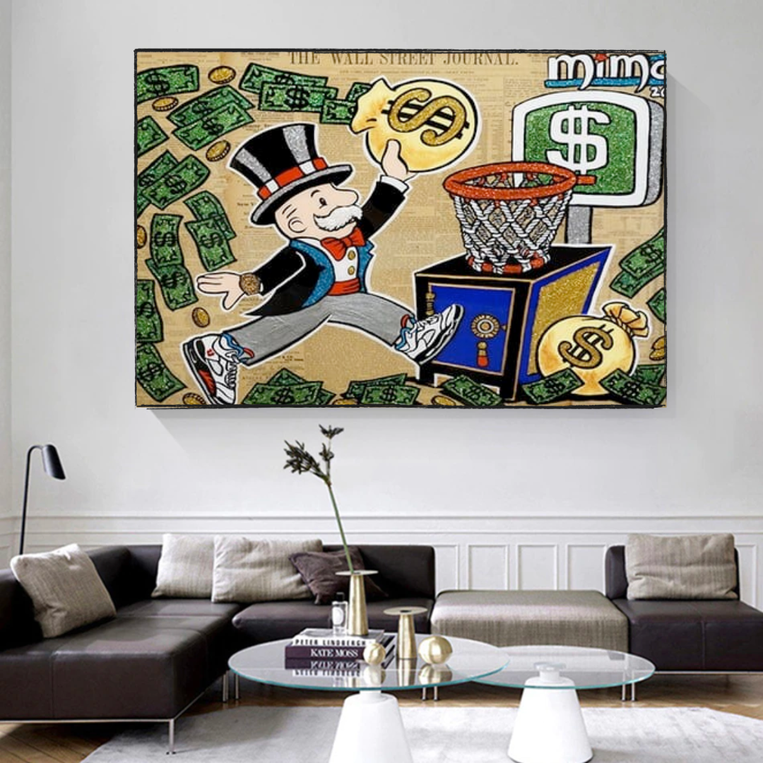 ChandeliersDecor.com-Monopoly Wall Poster-Vintage Alec Monopoly and Richie Canvas Print