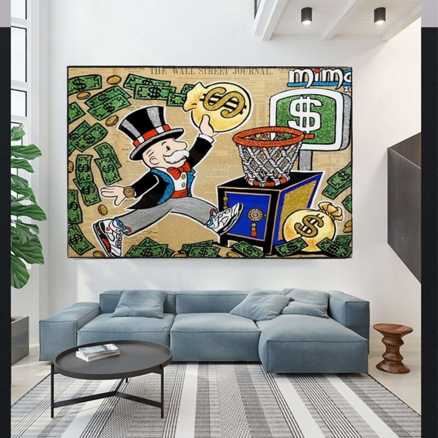 ChandeliersDecor.com-Monopoly Wall Poster-Vintage Alec Monopoly and Richie Canvas Print