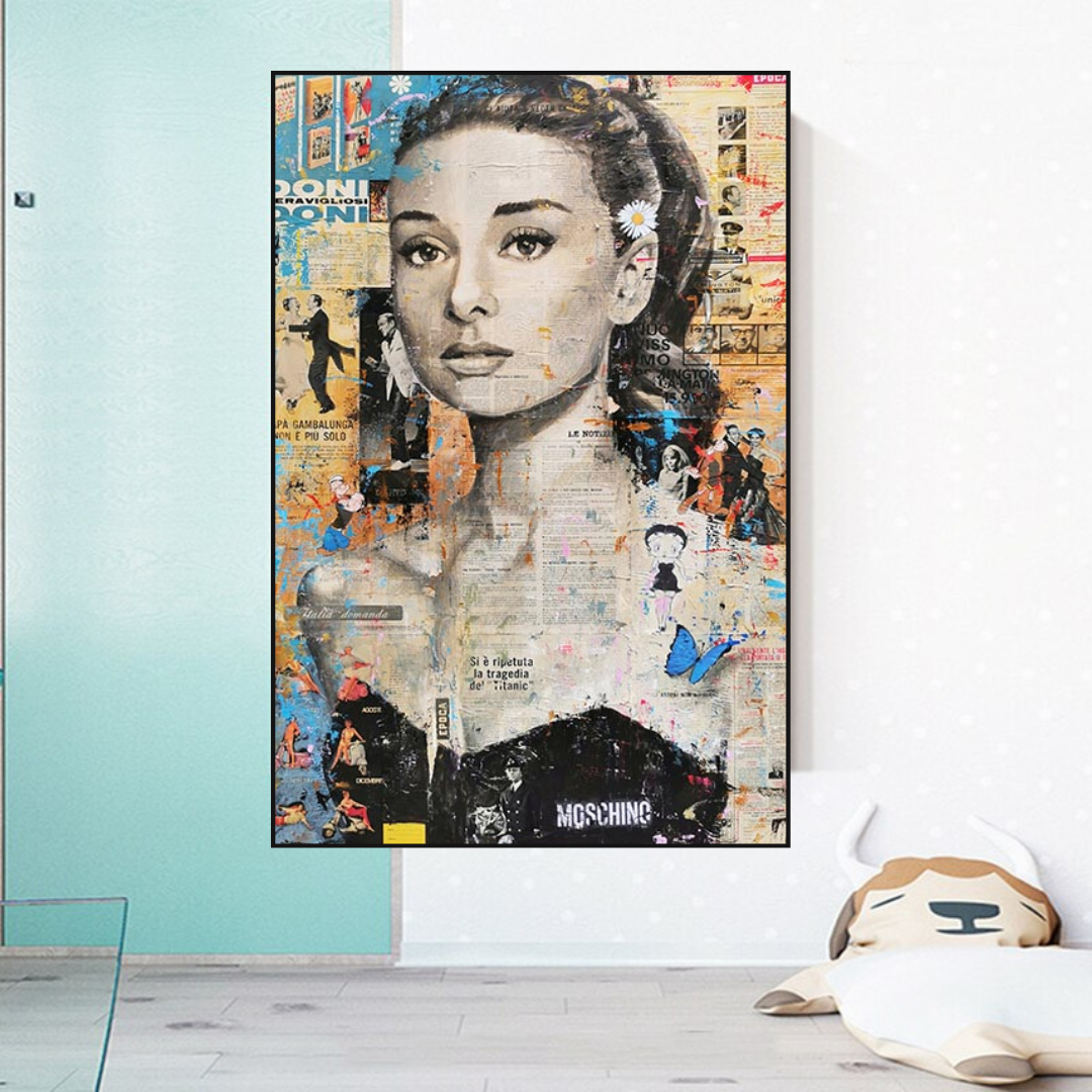 ChandeliersDecor.com-Audrey Hepburn Wall Art-Vintage Audrey Hepburn Canvas Art