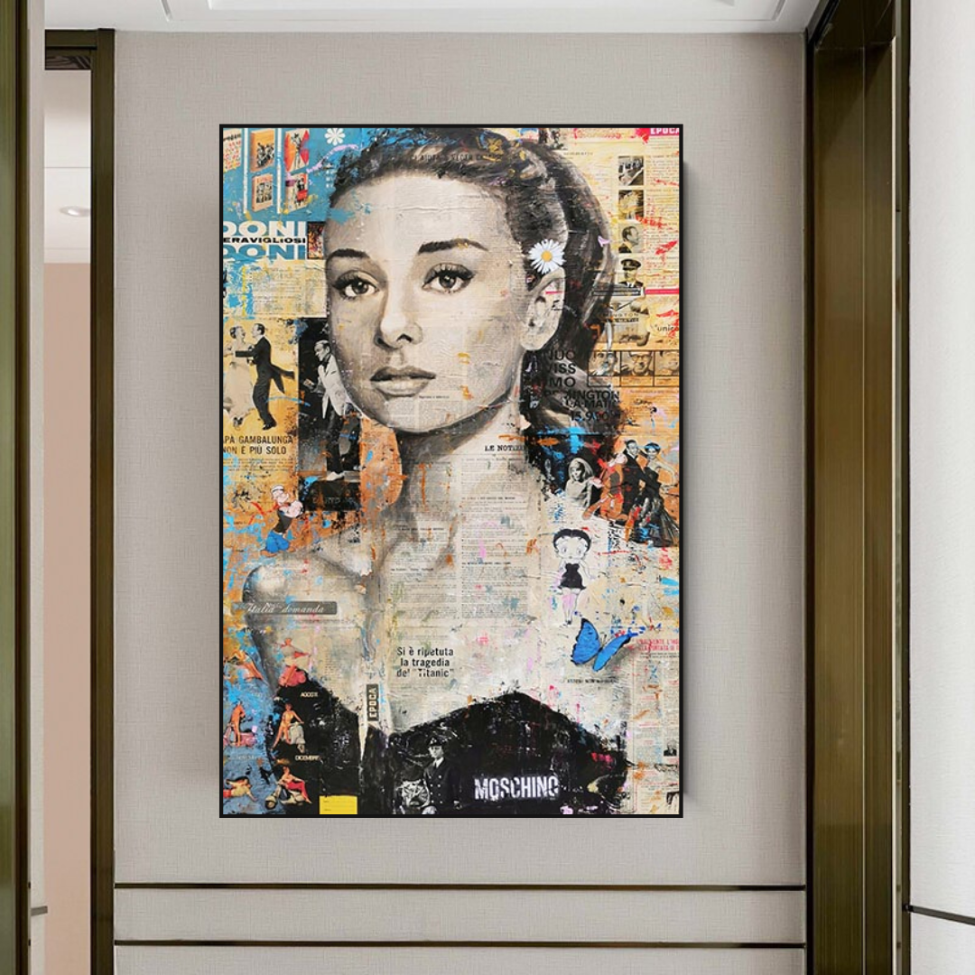 ChandeliersDecor.com-Audrey Hepburn Wall Art-Vintage Audrey Hepburn Canvas Art