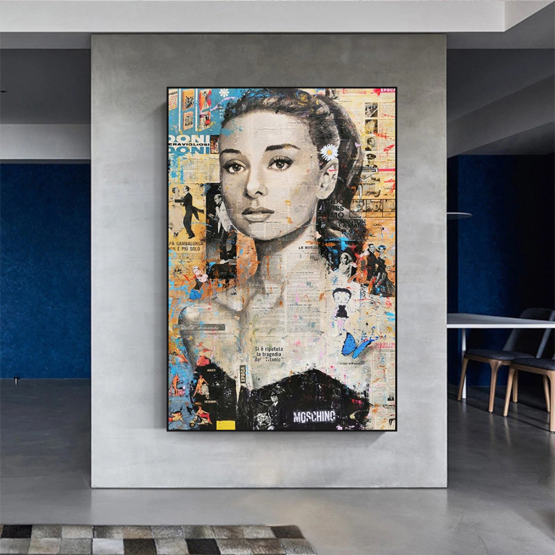 ChandeliersDecor.com-Audrey Hepburn Wall Art-Vintage Audrey Hepburn Canvas Art