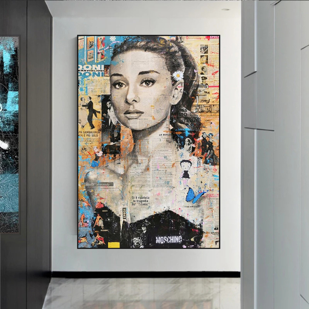 ChandeliersDecor.com-Audrey Hepburn Wall Art-Vintage Audrey Hepburn Canvas Art