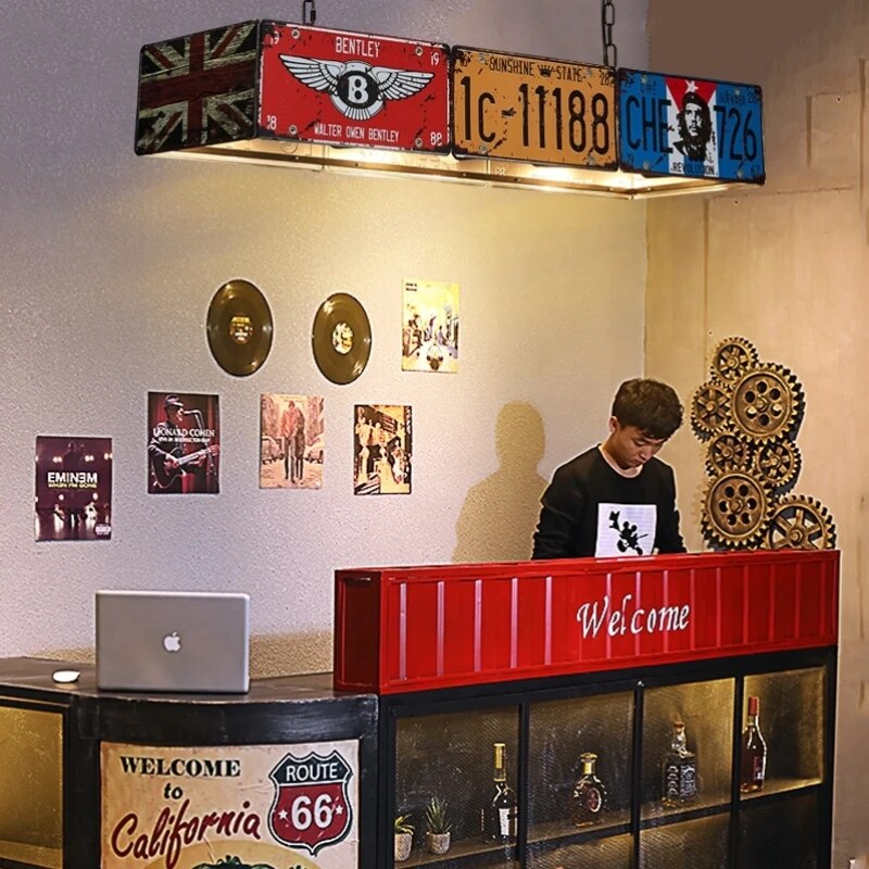 ChandeliersDecor.com-Kitchen Island-Vintage Iron Retro Pendant Lamp - Home Decor