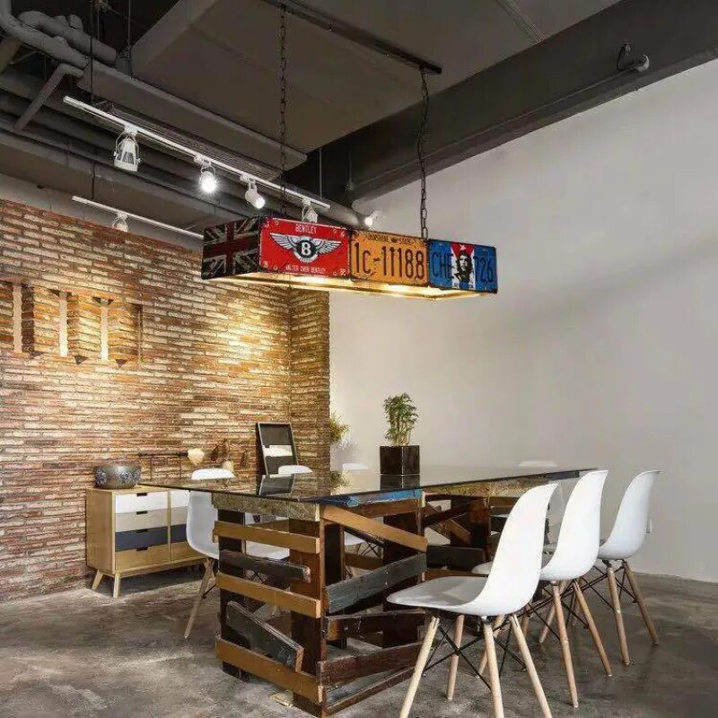 ChandeliersDecor.com-Kitchen Island-Vintage Iron Retro Pendant Lamp - Home Decor