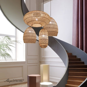 ChandeliersDecor.com-Pendant Lights-Vintage Rattan Lamp