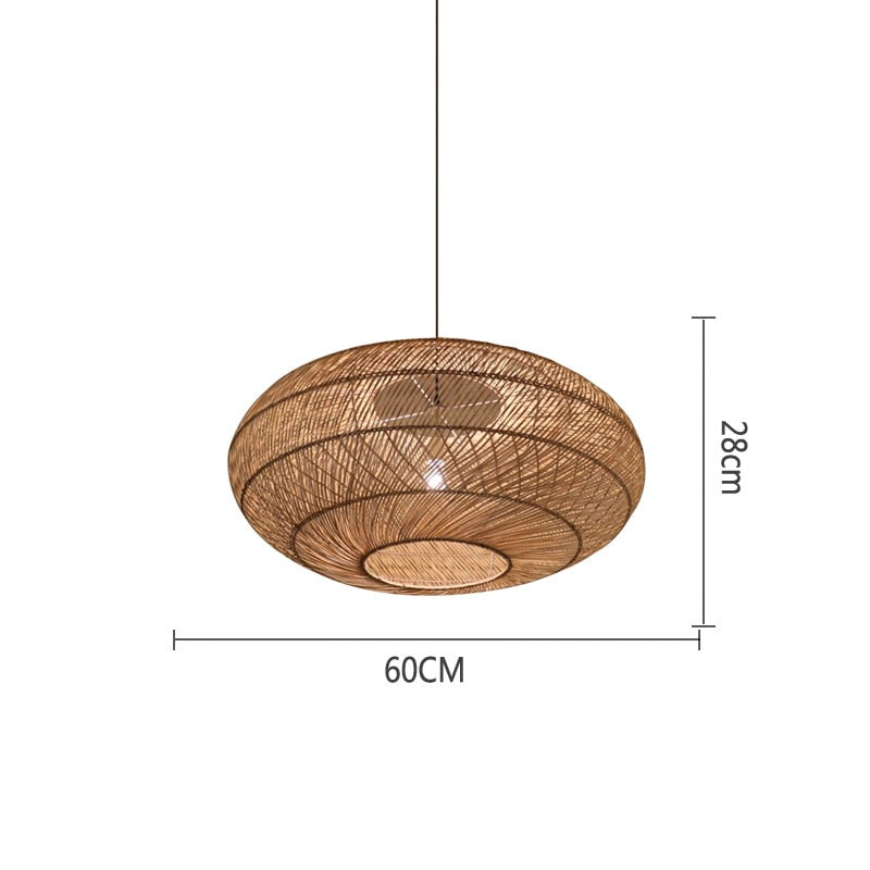 ChandeliersDecor.com-Pendant Lights-Vintage Rattan Lamp