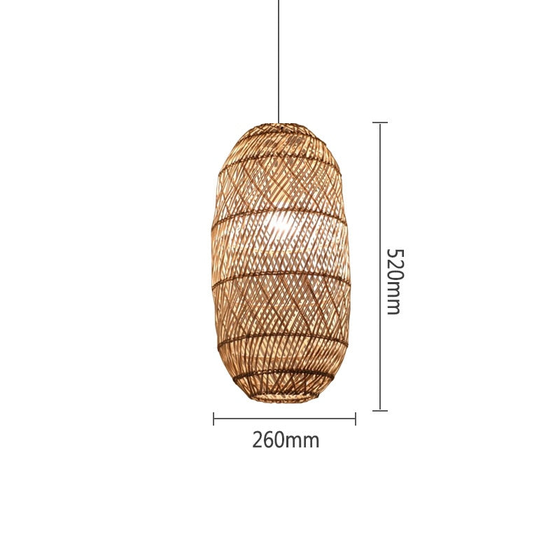 ChandeliersDecor.com-Pendant Lights-Vintage Rattan Lamp