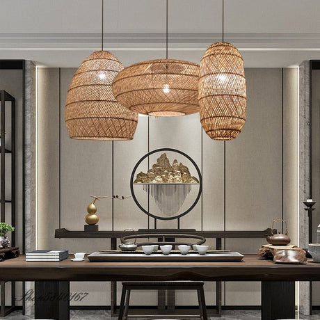 ChandeliersDecor.com-Pendant Lights-Vintage Rattan Lamp
