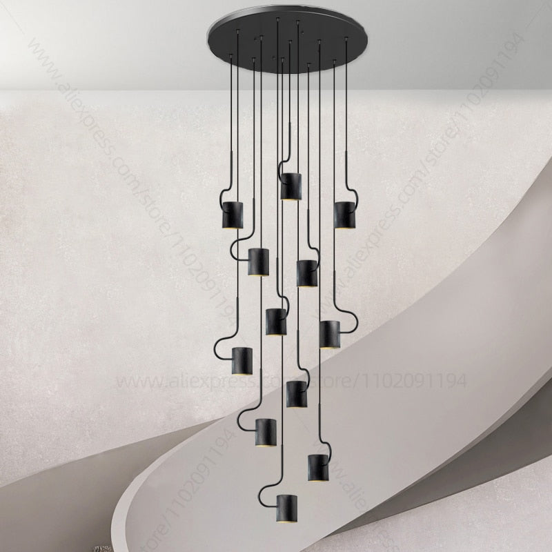 ChandeliersDecor.com-Staircase Chandelier-Vortex Hook Chandelier - Illuminate Your Space