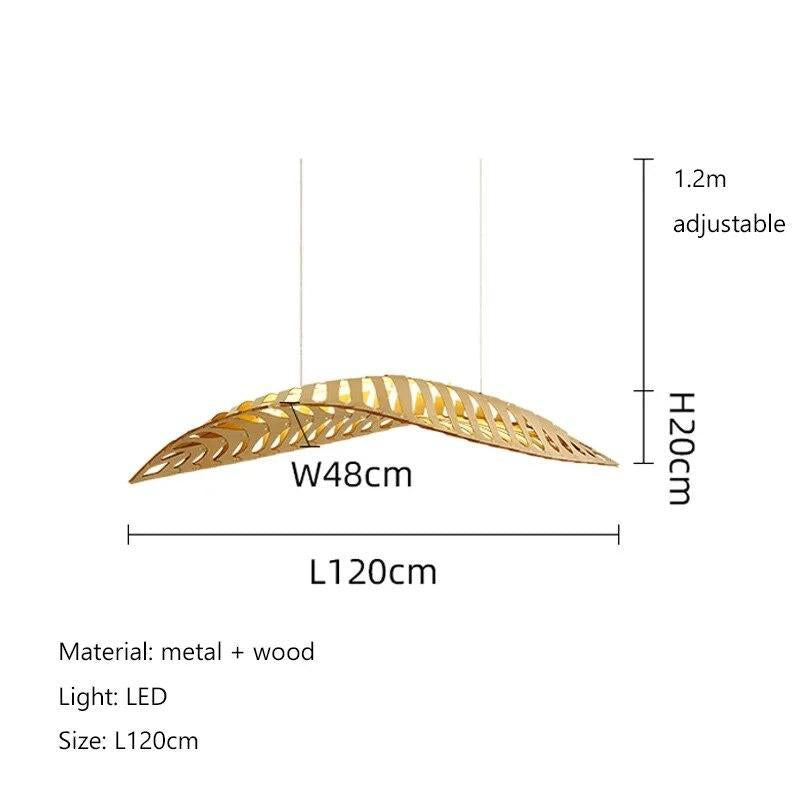 ChandeliersDecor.com-Kitchen Island-Wabi Sabi Wood Art Fish Bone Pendant Chandelier