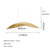 ChandeliersDecor.com-Kitchen Island-Wabi Sabi Wood Art Fish Bone Pendant Chandelier