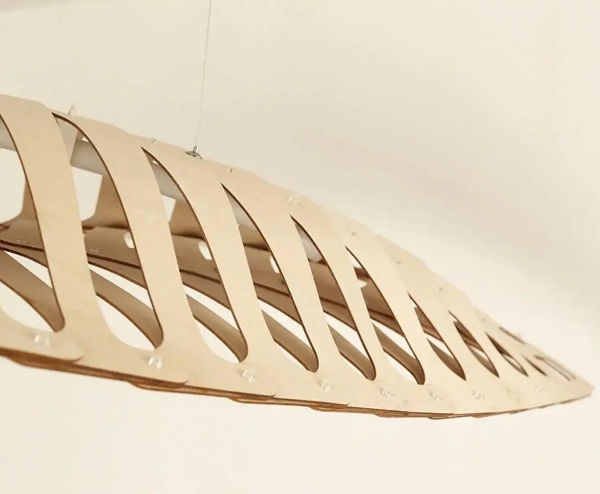 ChandeliersDecor.com-Kitchen Island-Wabi Sabi Wood Art Fish Bone Pendant Chandelier