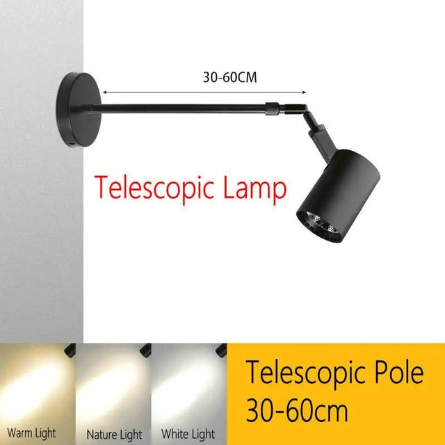 Wall Art LED Long Arm Extendable Telescopic Wall Light-ChandeliersDecor.com
