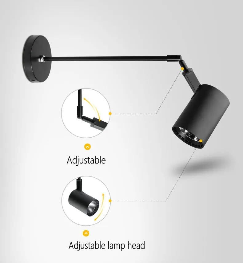 Wall Art LED Long Arm Extendable Telescopic Wall Light-ChandeliersDecor.com